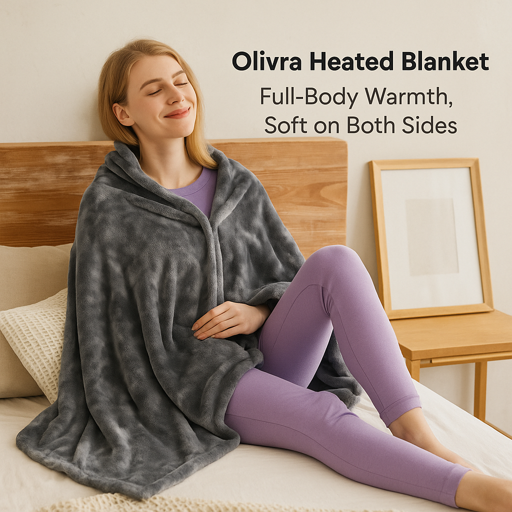 Olivra Heated Flannel Blanket